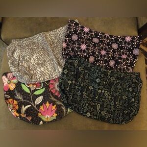 Black thirty-one skirt purse with 4 handmade covers